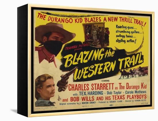Blazing the Western Trail, 1945-null-Framed Stretched Canvas
