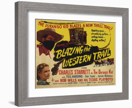 Blazing the Western Trail, 1945-null-Framed Art Print