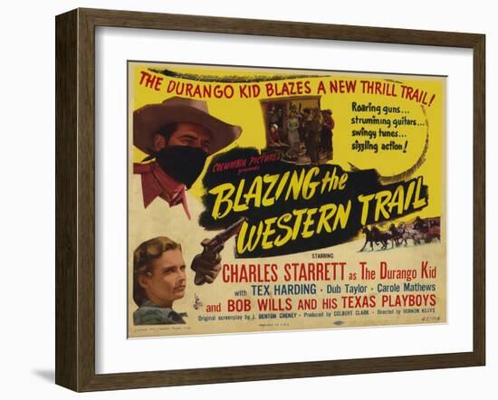 Blazing the Western Trail, 1945-null-Framed Art Print