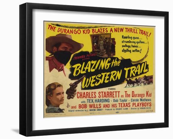 Blazing the Western Trail, 1945-null-Framed Art Print