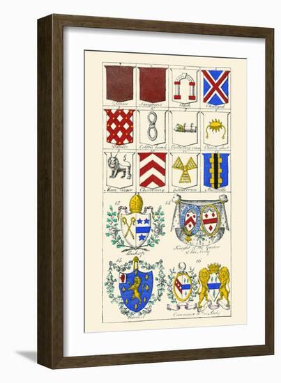Blazonry, Bishop, Knight of the Garter and His Lady, Baronet, Commoner and His Lady-Hugh Clark-Framed Art Print