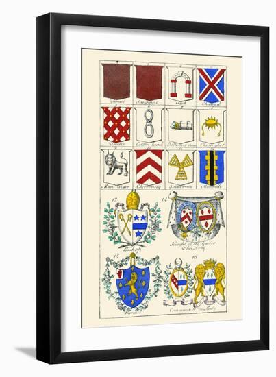 Blazonry, Bishop, Knight of the Garter and His Lady, Baronet, Commoner and His Lady-Hugh Clark-Framed Art Print