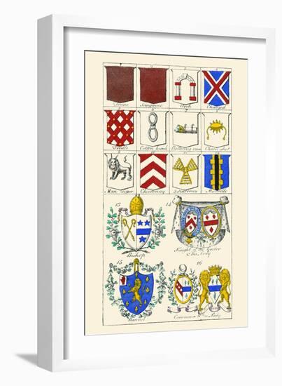 Blazonry, Bishop, Knight of the Garter and His Lady, Baronet, Commoner and His Lady-Hugh Clark-Framed Art Print