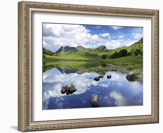 Blea Tarn and Langdale Pikes, Lake District National Park, Cumbria, England, United Kingdom, Europe-Jeremy Lightfoot-Framed Photographic Print