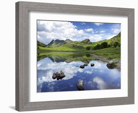 Blea Tarn and Langdale Pikes, Lake District National Park, Cumbria, England, United Kingdom, Europe-Jeremy Lightfoot-Framed Photographic Print