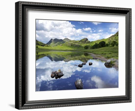 Blea Tarn and Langdale Pikes, Lake District National Park, Cumbria, England, United Kingdom, Europe-Jeremy Lightfoot-Framed Photographic Print