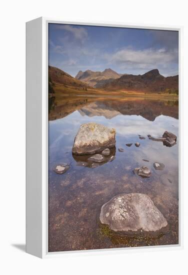 Blea Tarn and the Langdale Pikes in the Lake District National Park, Cumbria, England, UK-Julian Elliott-Framed Premier Image Canvas