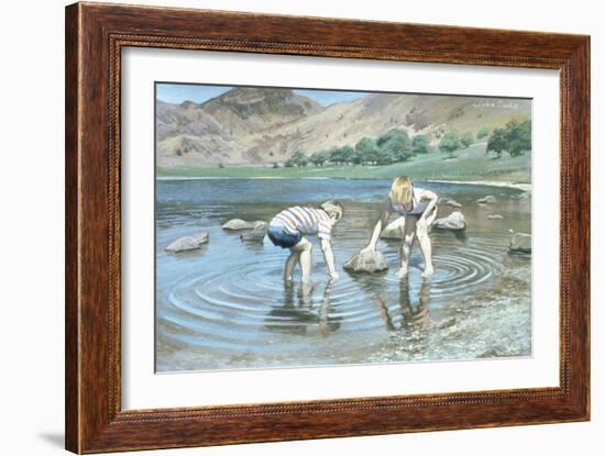 Blea Tarn Summer, 1987-John Cooke-Framed Giclee Print