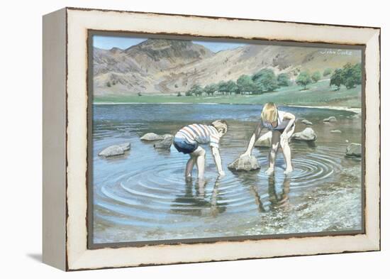 Blea Tarn Summer, 1987-John Cooke-Framed Premier Image Canvas