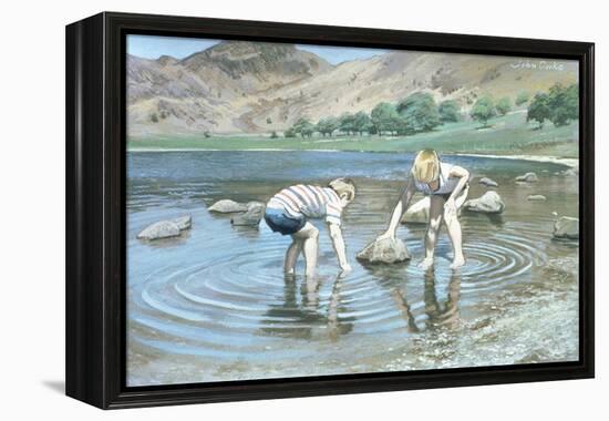 Blea Tarn Summer, 1987-John Cooke-Framed Premier Image Canvas