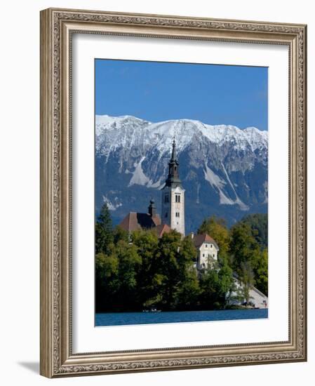 Bled Island and Julian Alps, Lake Bled, Slovenia-Lisa S. Engelbrecht-Framed Photographic Print