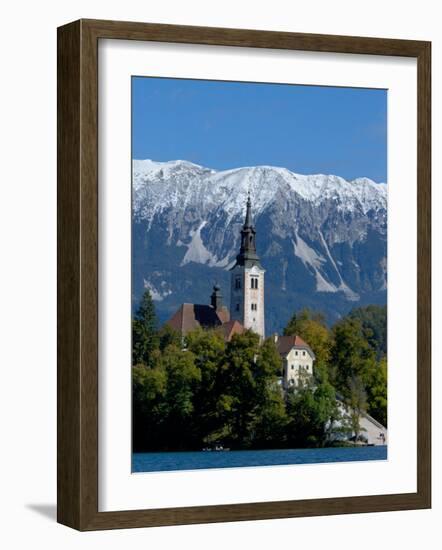 Bled Island and Julian Alps, Lake Bled, Slovenia-Lisa S. Engelbrecht-Framed Photographic Print