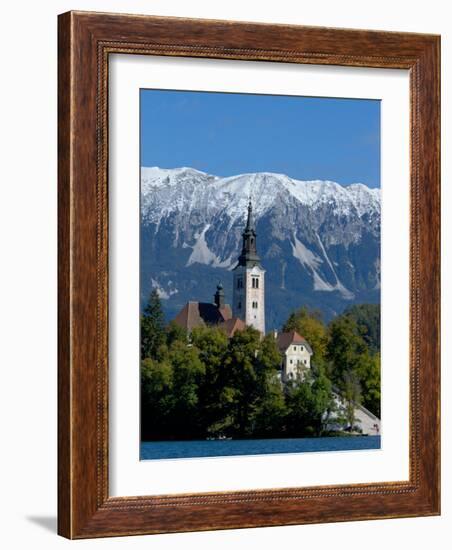 Bled Island and Julian Alps, Lake Bled, Slovenia-Lisa S. Engelbrecht-Framed Photographic Print