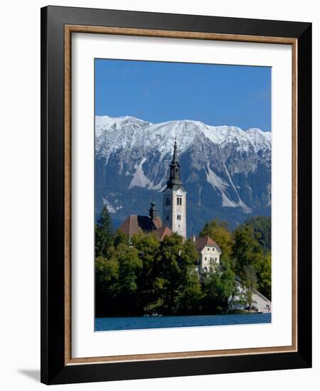 Bled Island and Julian Alps, Lake Bled, Slovenia-Lisa S. Engelbrecht-Framed Photographic Print