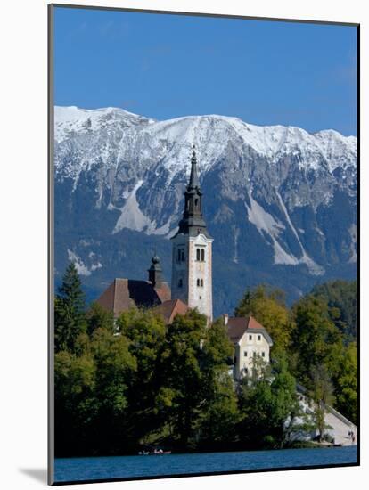 Bled Island and Julian Alps, Lake Bled, Slovenia-Lisa S. Engelbrecht-Mounted Photographic Print