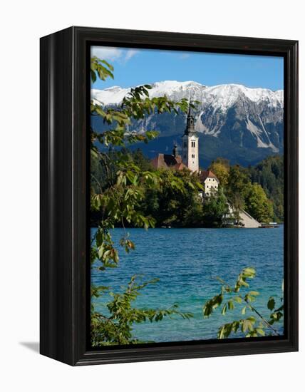 Bled Island and Julian Alps, Lake Bled, Slovenia-Lisa S. Engelbrecht-Framed Premier Image Canvas