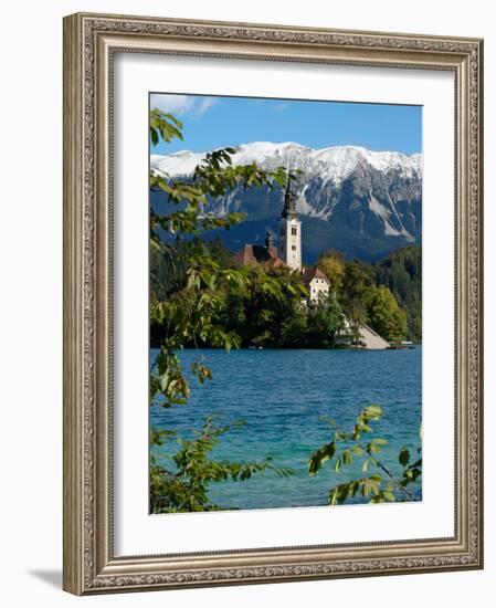 Bled Island and Julian Alps, Lake Bled, Slovenia-Lisa S. Engelbrecht-Framed Photographic Print