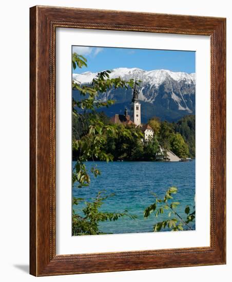 Bled Island and Julian Alps, Lake Bled, Slovenia-Lisa S. Engelbrecht-Framed Photographic Print