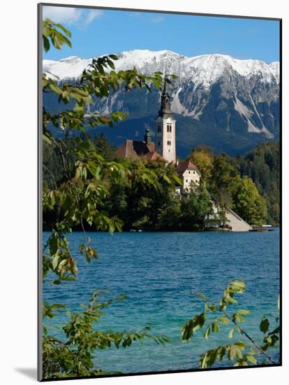 Bled Island and Julian Alps, Lake Bled, Slovenia-Lisa S. Engelbrecht-Mounted Photographic Print