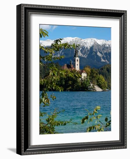 Bled Island and Julian Alps, Lake Bled, Slovenia-Lisa S. Engelbrecht-Framed Photographic Print