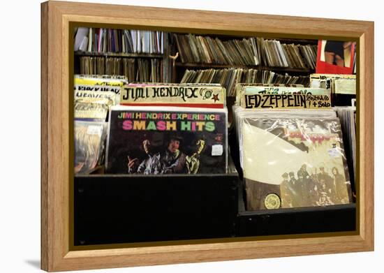 Bleeker Street Record Shop NYC-null-Framed Stretched Canvas