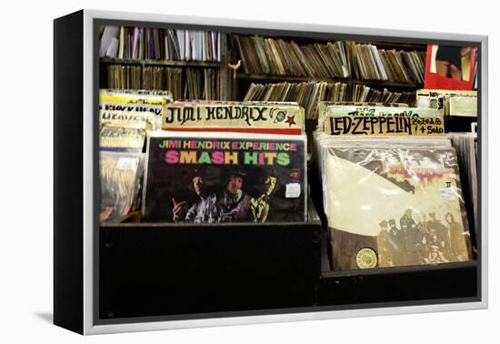 Bleeker Street Record Shop NYC-null-Framed Stretched Canvas