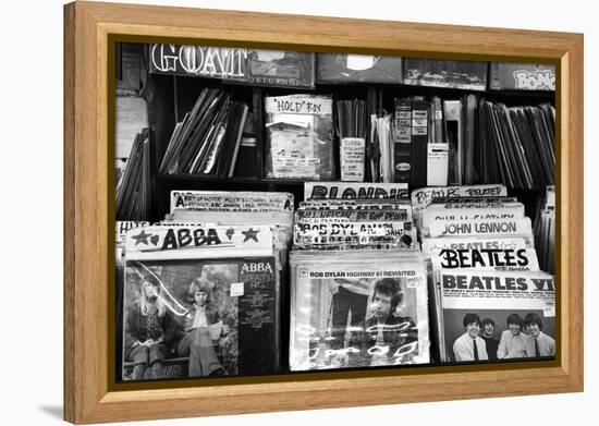 Bleeker Street Record Shop NYC-null-Framed Stretched Canvas