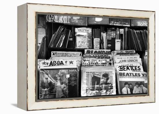 Bleeker Street Record Shop NYC-null-Framed Stretched Canvas