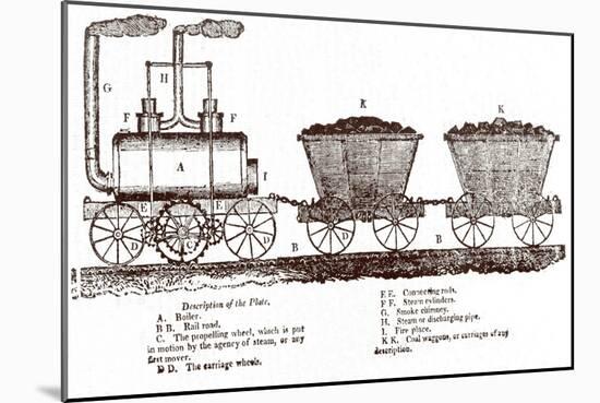 Blenkinsop's Rack Locomotive, C. 1814-null-Mounted Giclee Print