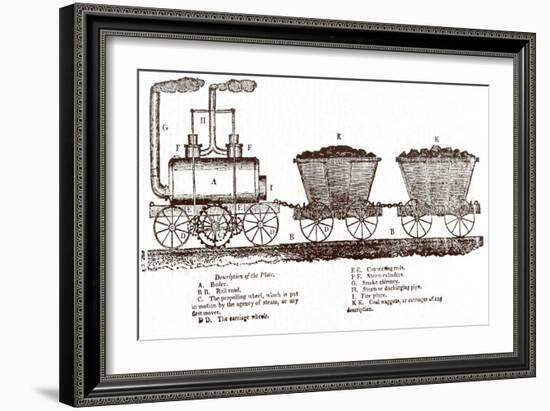 Blenkinsop's Rack Locomotive, C. 1814-null-Framed Giclee Print