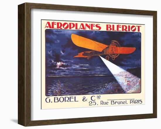 Bleriot Crosses The English Channel-null-Framed Art Print