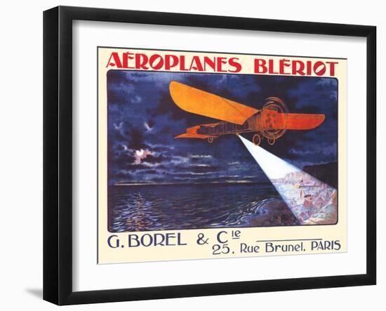 Bleriot Crosses The English Channel-null-Framed Art Print