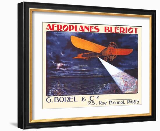 Bleriot Crosses The English Channel-null-Framed Art Print