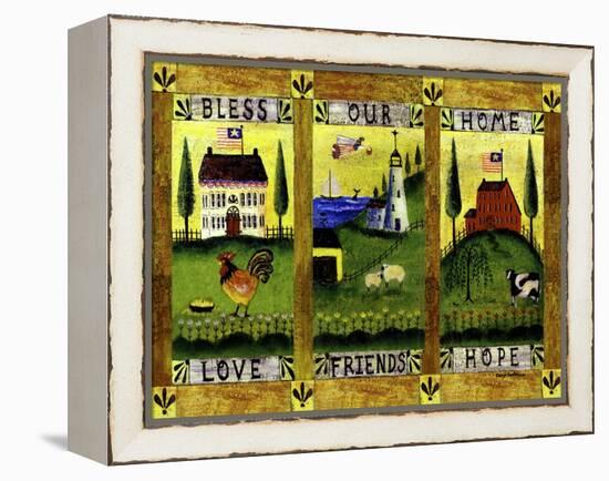 Bless our Home Love Friends Hope Lang-Cheryl Bartley-Framed Premier Image Canvas