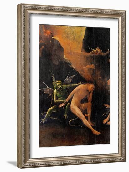 Blessed and the Damned Souls, Hell-Hieronymus Bosch-Framed Art Print