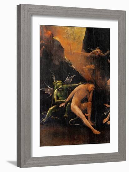 Blessed and the Damned Souls, Hell-Hieronymus Bosch-Framed Art Print