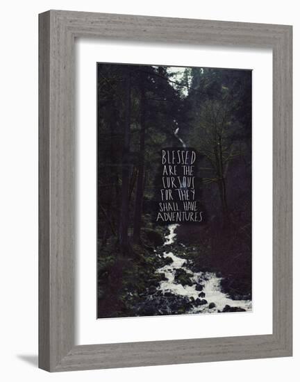 Blessed Are The Curious For They Shall Have Adventures-Leah Flores-Framed Giclee Print