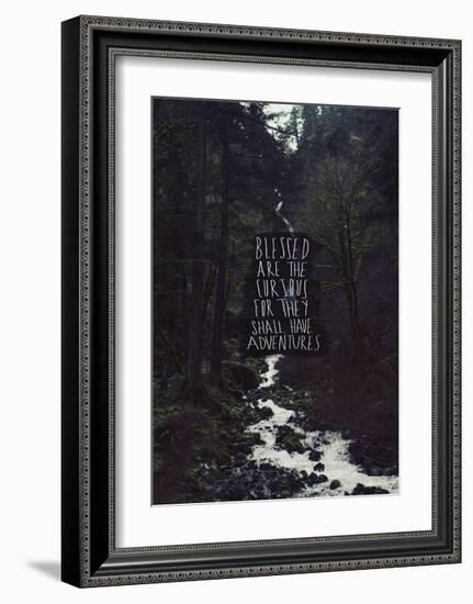 Blessed Are The Curious For They Shall Have Adventures-Leah Flores-Framed Giclee Print