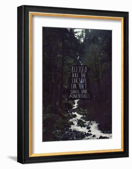 Blessed Are The Curious For They Shall Have Adventures-Leah Flores-Framed Giclee Print