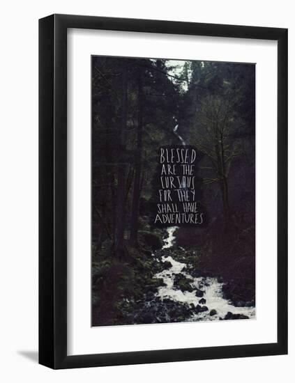 Blessed Are The Curious For They Shall Have Adventures-Leah Flores-Framed Giclee Print