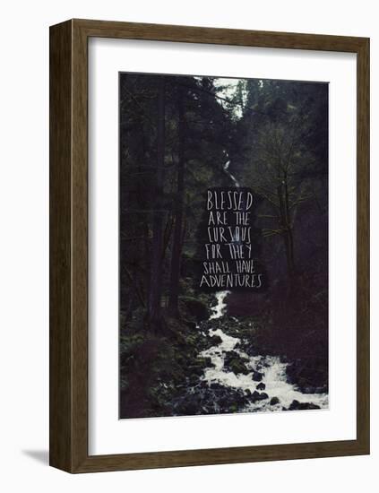 Blessed Are The Curious For They Shall Have Adventures-Leah Flores-Framed Giclee Print