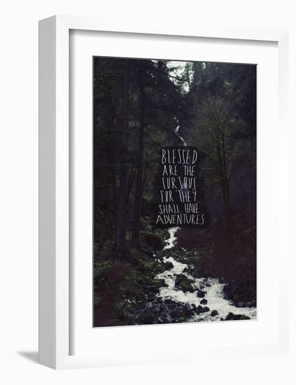 Blessed Are The Curious For They Shall Have Adventures-Leah Flores-Framed Giclee Print