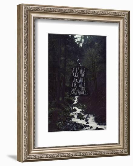 Blessed Are The Curious For They Shall Have Adventures-Leah Flores-Framed Art Print