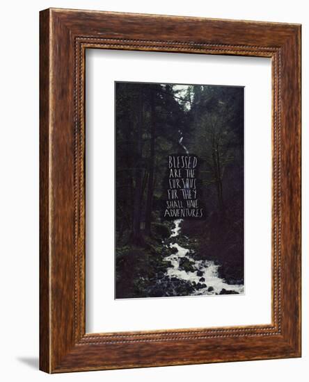 Blessed Are The Curious For They Shall Have Adventures-Leah Flores-Framed Art Print