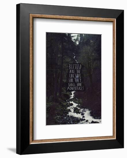 Blessed Are The Curious For They Shall Have Adventures-Leah Flores-Framed Art Print