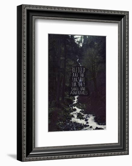 Blessed Are The Curious For They Shall Have Adventures-Leah Flores-Framed Art Print