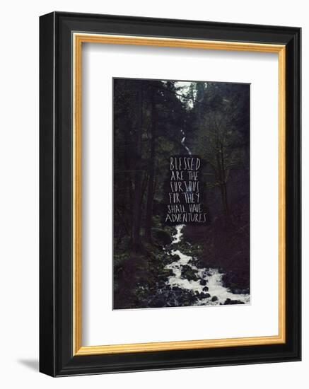 Blessed Are The Curious For They Shall Have Adventures-Leah Flores-Framed Art Print