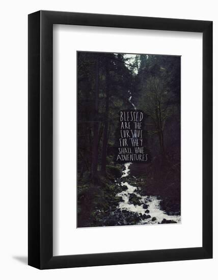 Blessed Are The Curious For They Shall Have Adventures-Leah Flores-Framed Art Print