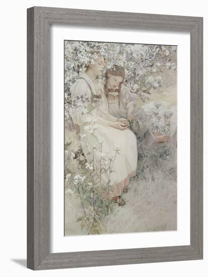 Blessed are the Pure in Heart: for They Shall See God, 1906-Alphonse Mucha-Framed Giclee Print