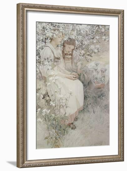 Blessed are the Pure in Heart: for They Shall See God, 1906-Alphonse Mucha-Framed Giclee Print